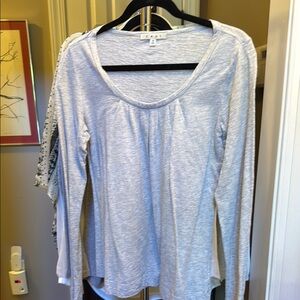 Heather Gray Tucker Tee by Cabi